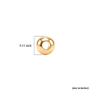 GCS Set of 100 4MM Spacer Beads In Goldtone