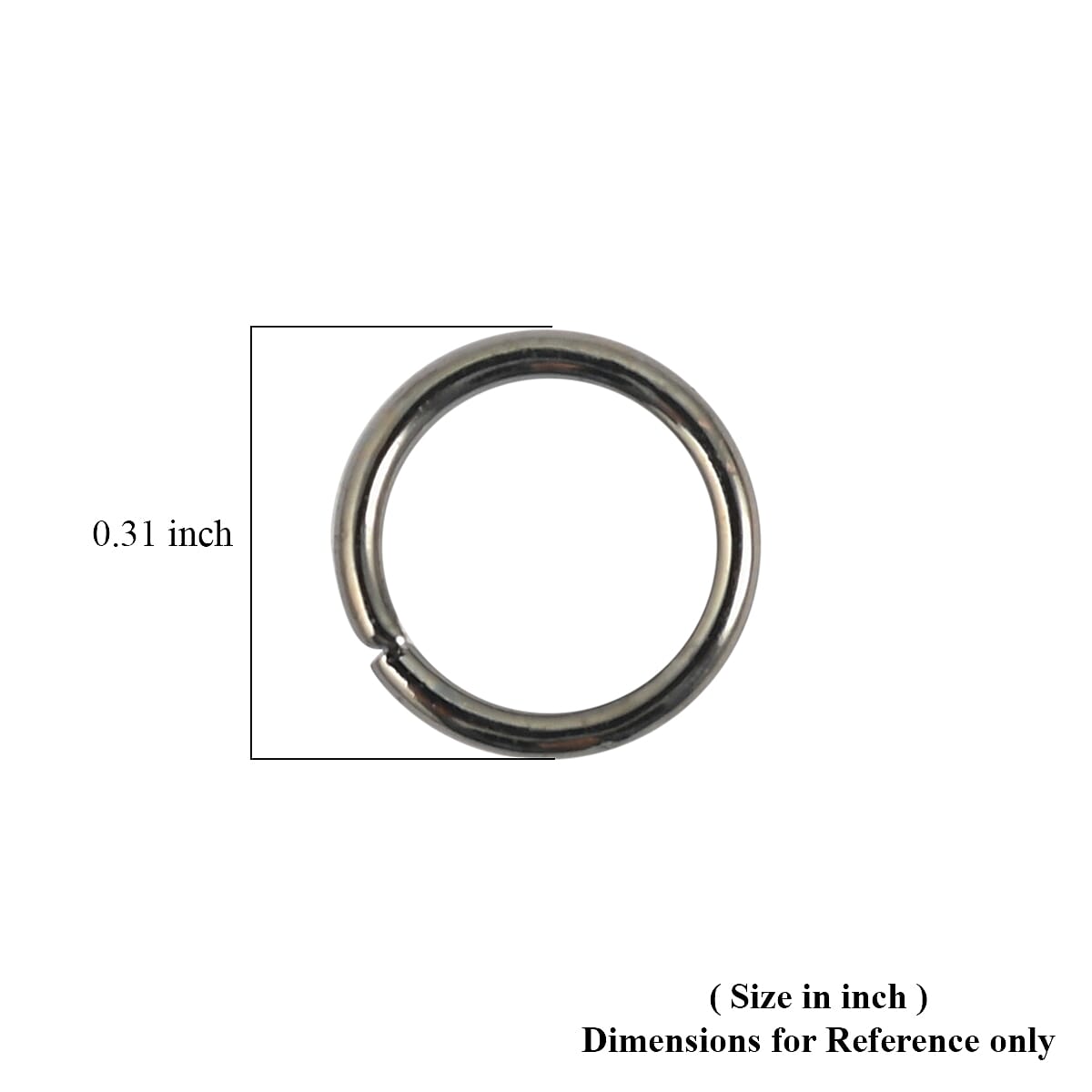 GCS Set of 50 6 MM Jump Rings In Dark Silvertone