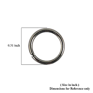GCS Set of 50 6 MM Jump Rings In Dark Silvertone