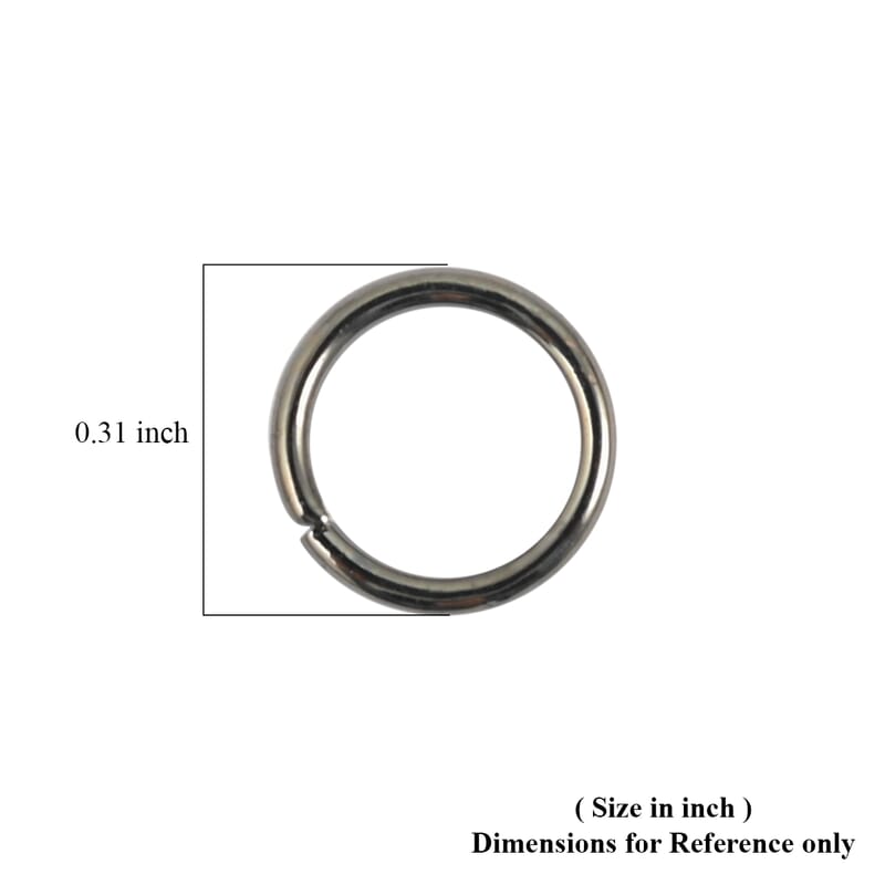 GCS Set of 50 6 MM Jump Rings In Dark Silvertone