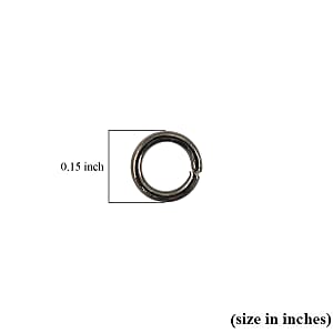 GCS Set of 50 4 MM Jump Rings In Dark Silvertone
