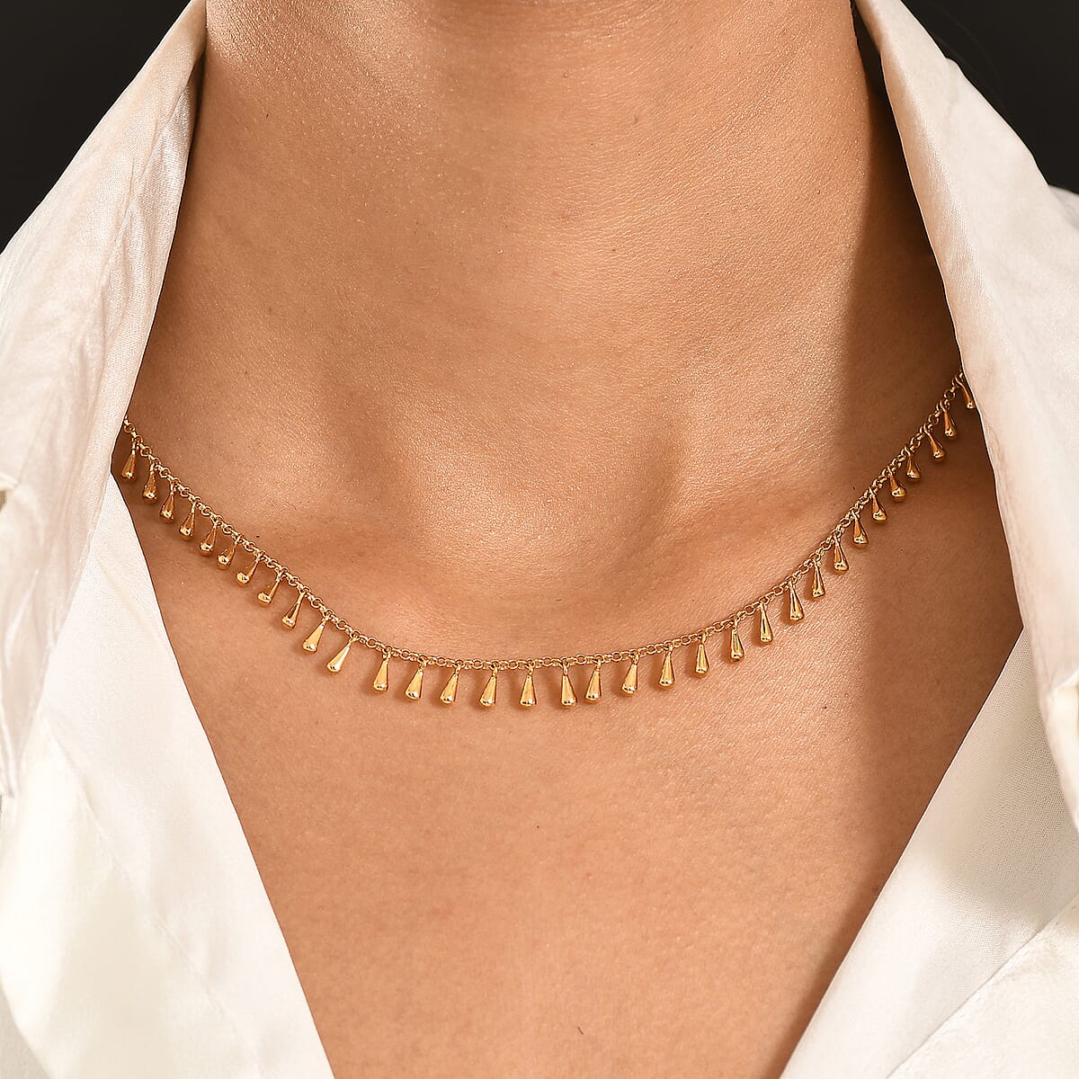 D'Joy Tinkling Bells Necklace in 18K Vermeil YG Over Sterling Silver (18-20 Inches) 9.50 Grams image number 2