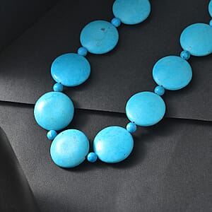 EverTrue Magnesite 415.00 ctw Beaded Necklace in Platinum Bond 18-19 Inches 