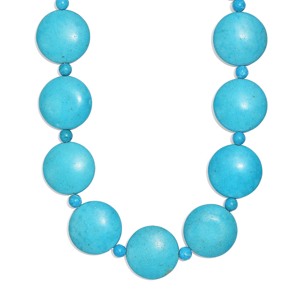 EverTrue Magnesite 415.00 ctw Beaded Necklace in Platinum Bond 18-19 Inches  image number 3