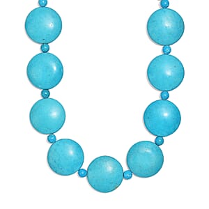 EverTrue Magnesite 415.00 ctw Beaded Necklace in Platinum Bond 18-19 Inches 