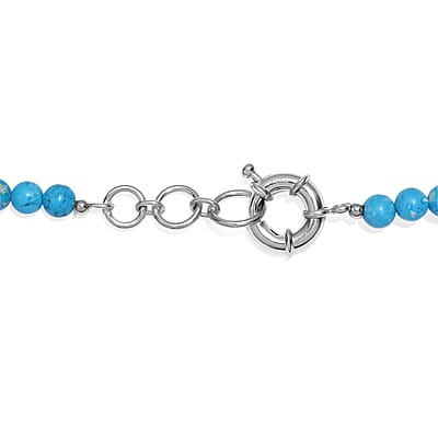 EverTrue Magnesite 415.00 ctw Beaded Necklace in Platinum Bond 18-19 Inches