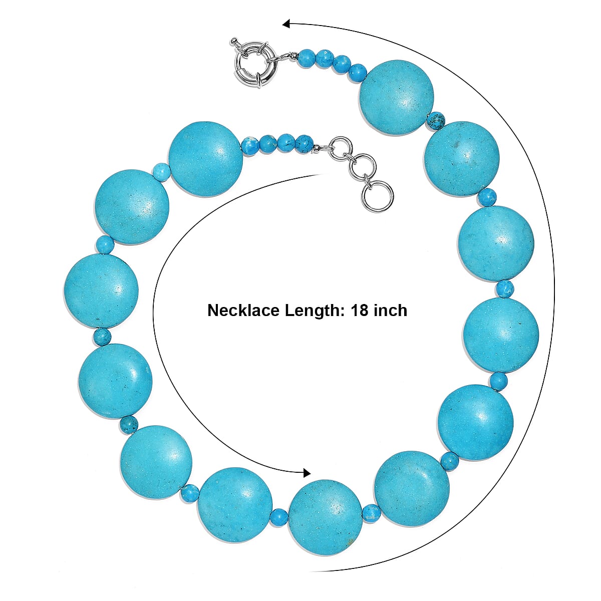 EverTrue Magnesite 415.00 ctw Beaded Necklace in Platinum Bond 18-19 Inches  image number 5