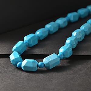 EverTrue Magnesite 420.00 ctw Beaded Necklace in Platinum Bond 18-19 Inches 