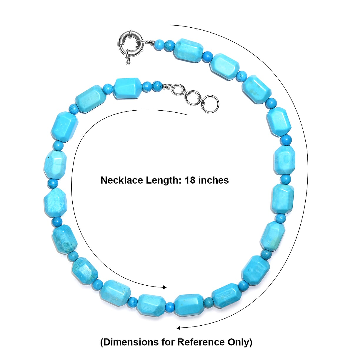 EverTrue Magnesite 420.00 ctw Beaded Necklace in Platinum Bond 18-19 Inches  image number 5