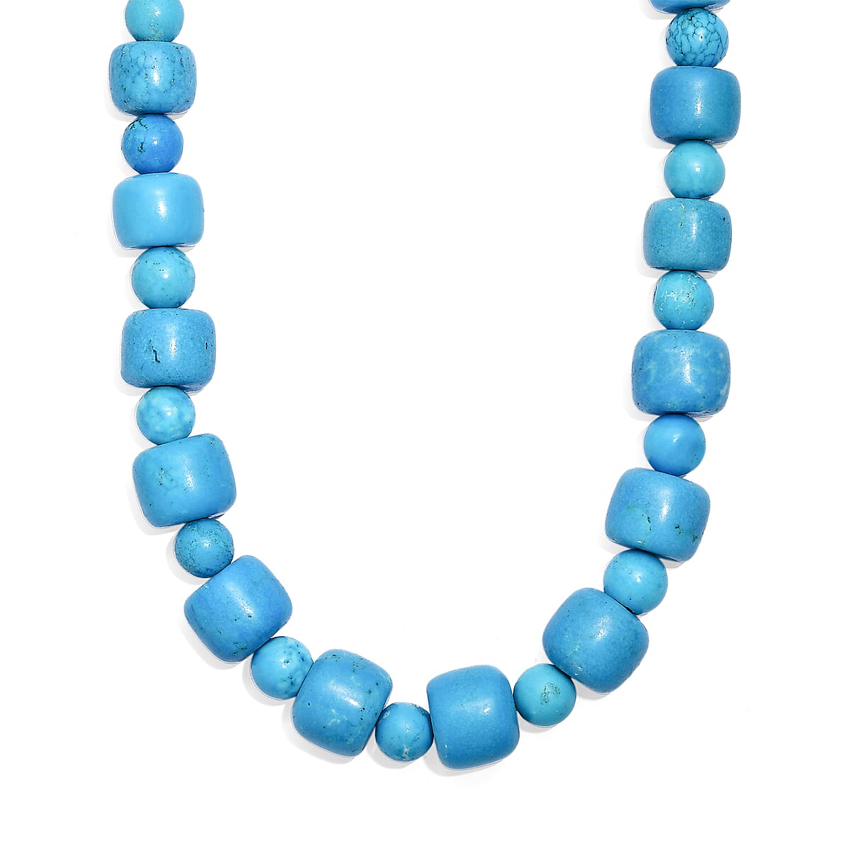 EverTrue Magnesite 340.00 ctw Beaded Necklace in Platinum Bond 18-19 Inches  image number 3