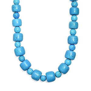 EverTrue Magnesite 340.00 ctw Beaded Necklace in Platinum Bond 18-19 Inches 