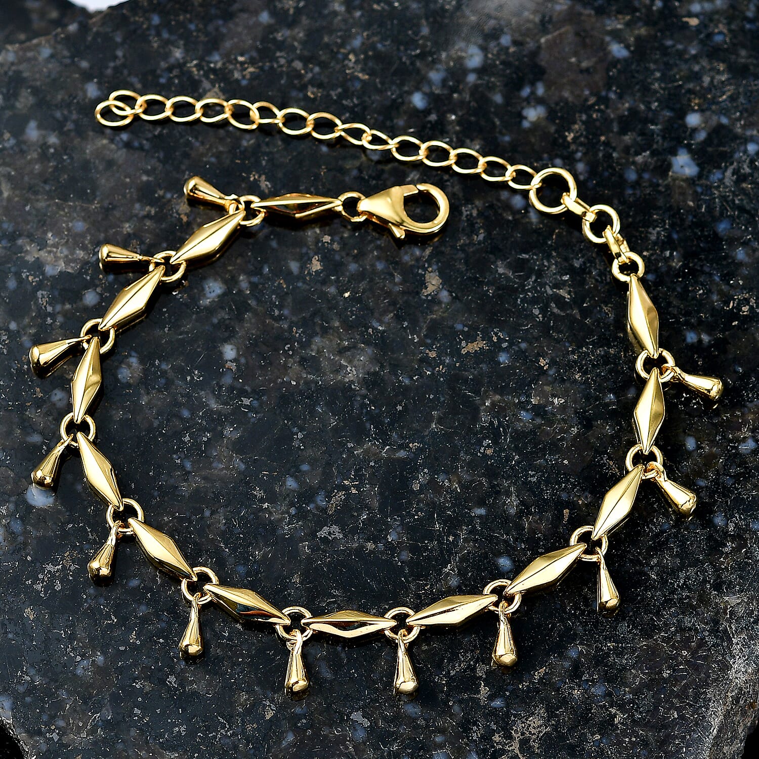 D'Joy Tinkling Bells Bracelet in 18K Vermeil Yellow Gold Over Sterling Silver (6.5-8.5In) 7.90 Grams