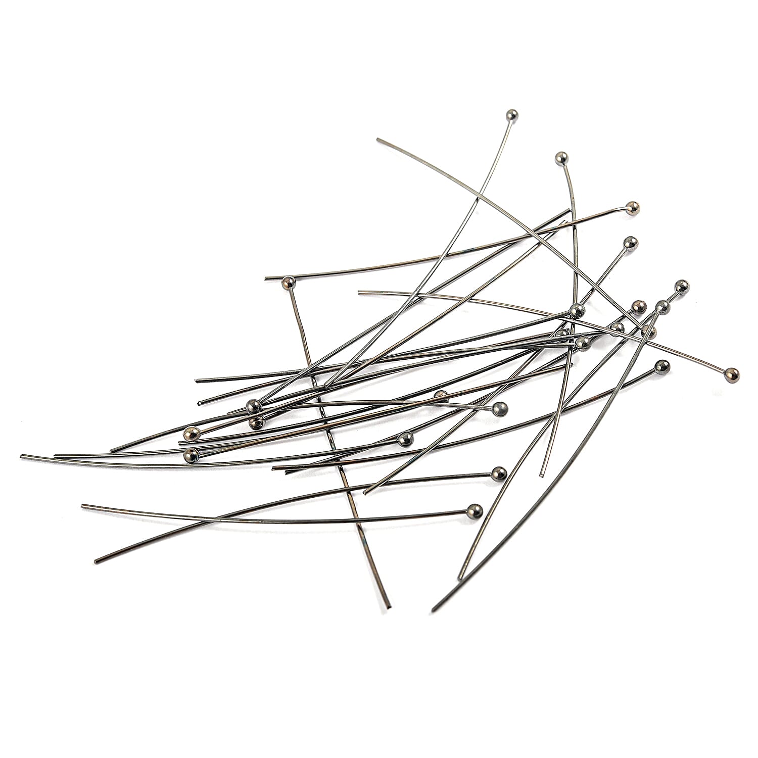 GCS 2 Inch Ball Head Pins In Dark Silvertone