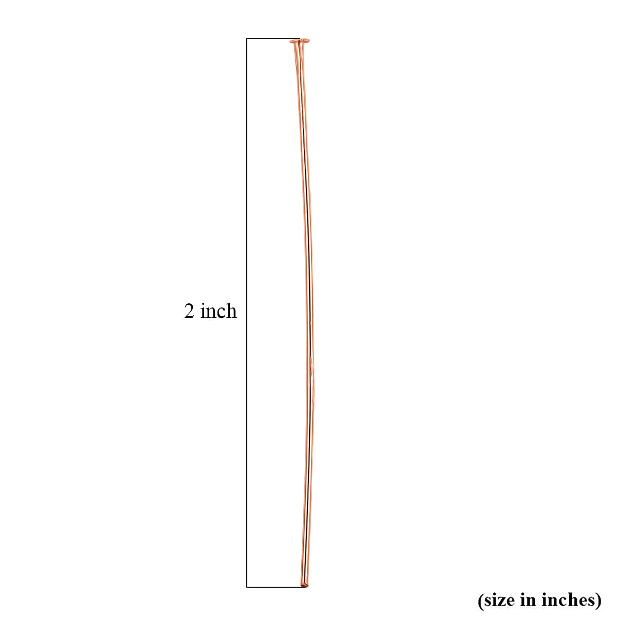 GCS Set of 50 2 Inch Head Pin In Rosetone image number 1
