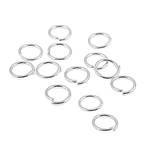 GCS Set of 50 8 MM Jump Rings In Silvertone