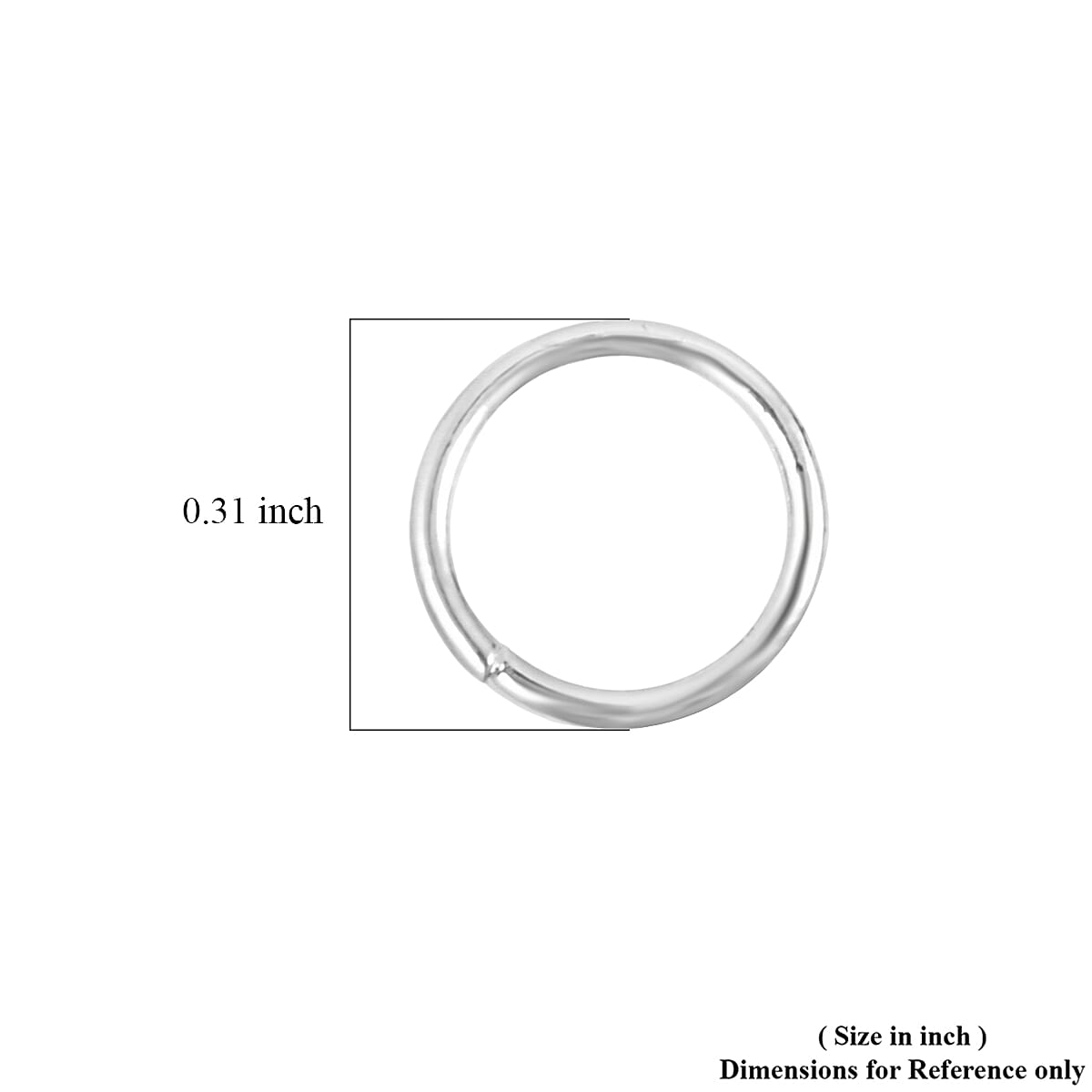 GCS Set of 50 8 MM Jump Rings In Silvertone image number 1