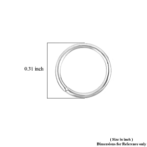 GCS Set of 50 8 MM Jump Rings In Silvertone