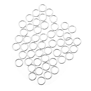 GCS Set of 50 6 MM Jump Rings In Silvertone