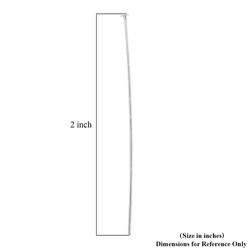 GCS 2 Inch Head Pin Set of 50In Silvertone