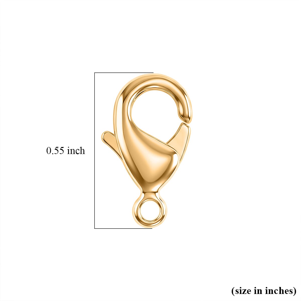 GCS Set of 10 Large Lobster Lock Clasp In Goldtone image number 1