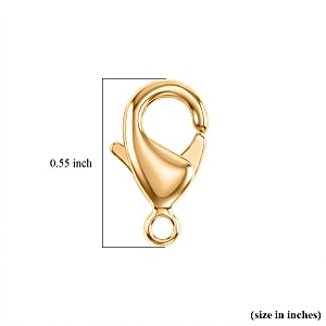 GCS Set of 10 Large Lobster Lock Clasp In Goldtone