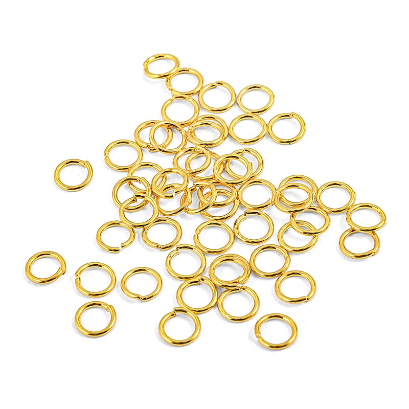 GCS Set of 50 5 MM Jump Rings In Goldtone