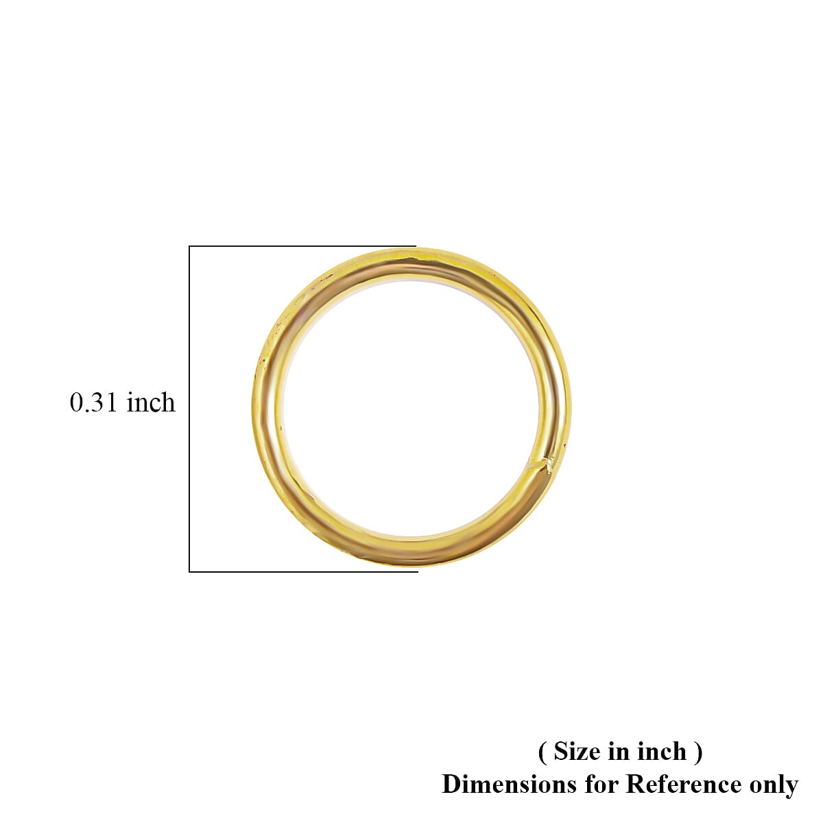 GCS Set of 50 8 MM Jump Rings In Goldtone