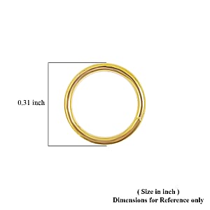 GCS Set of 50 8 MM Jump Rings In Goldtone