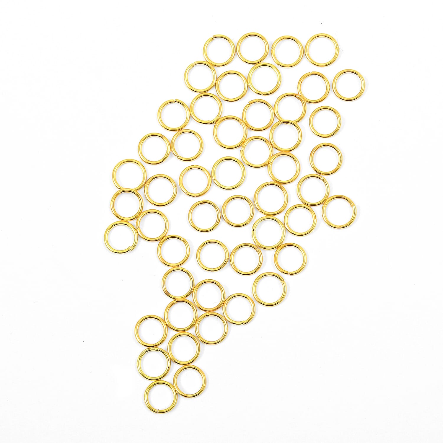 GCS Set of 50 6 MM Jump Rings In Goldtone