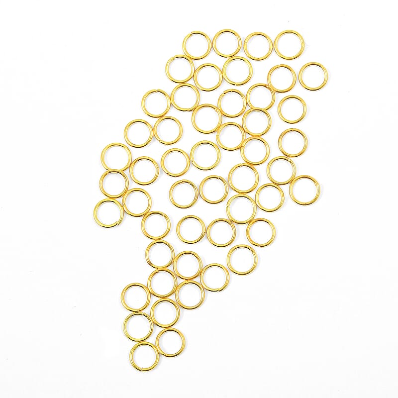 GCS Set of 50 6 MM Jump Rings In Goldtone