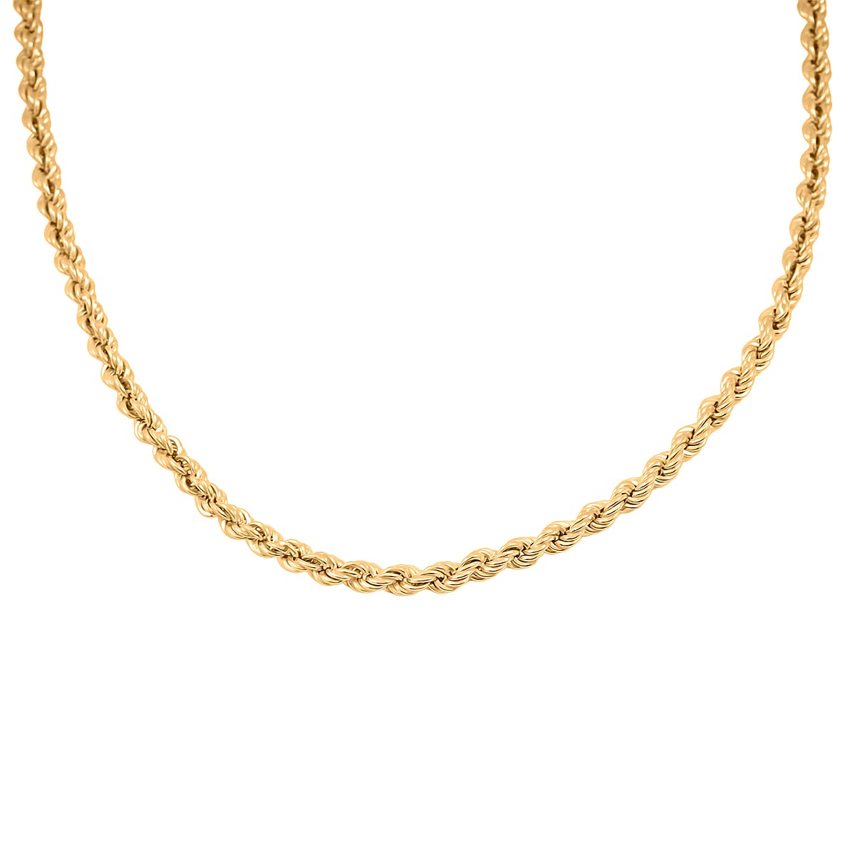 Italian 2.7mm Silk Rope Necklace in 10K Yellow Gold 3.25 Grams (18 Inches) image number 1