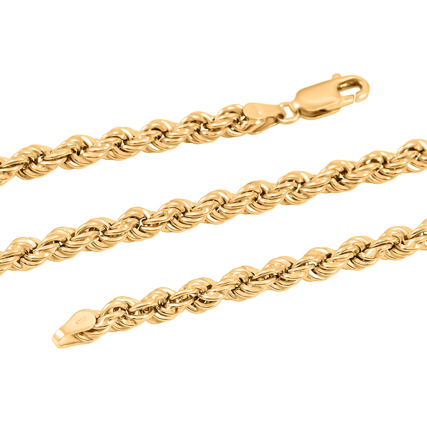 Italian 2.7mm Silk Rope Necklace in 10K Yellow Gold 3.25 Grams (18 Inches)