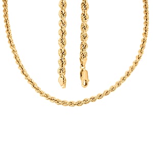 Italian 2.7mm Silk Rope Necklace in 10K Yellow Gold 3.75 Grams (20 Inches) (Del. in 10-12 Days)