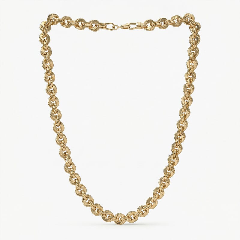 Italian 3.8mm Spirali Oro Chain Necklace in 10K Yellow Gold 5.30 Grams (20 Inches)