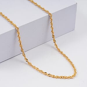 Italian 3.3mm Sunrays Rope Chain Necklace in 14K Yellow Gold 3.77 Grams (20 Inches)