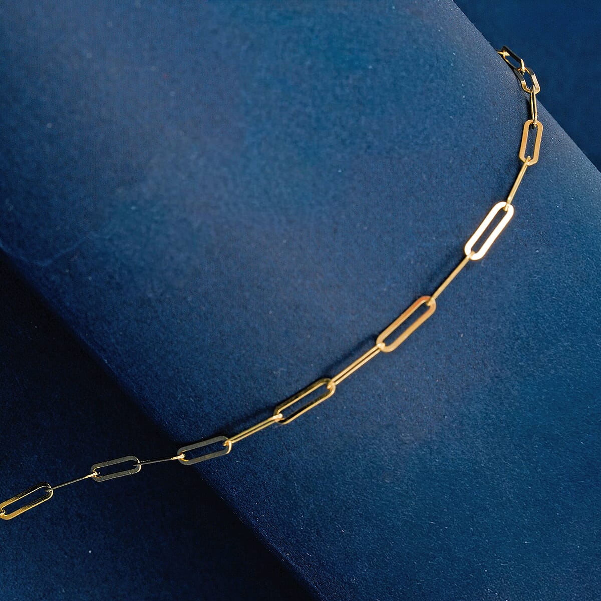 Italian 2mm Paperclip Chain Bracelet in 10K Yellow Gold (7.50 In) 0.90 Grams image number 1