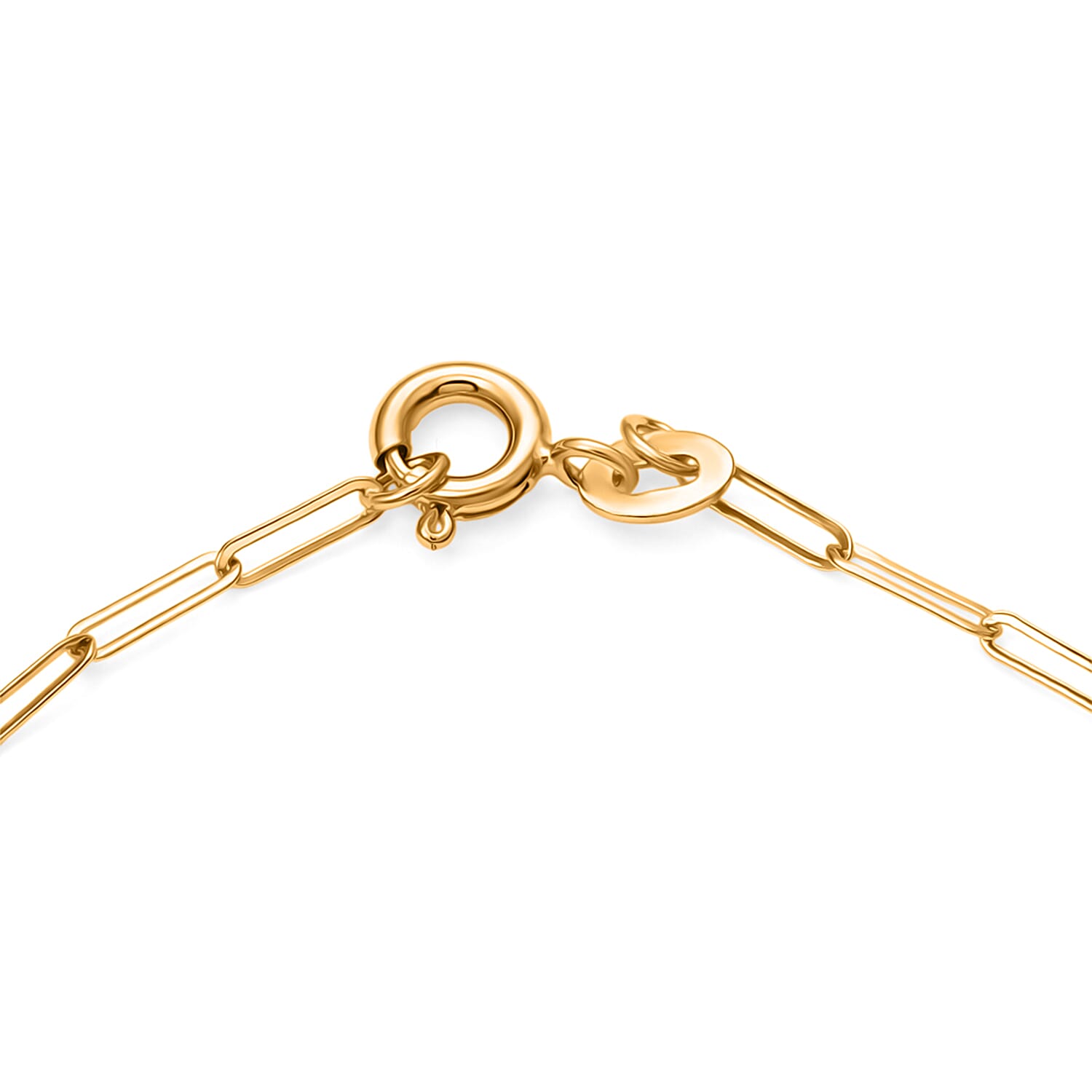 Italian 2mm Paperclip Chain Bracelet in 10K Yellow Gold (7.50 In) 0.90 Grams