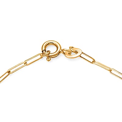 Italian 2mm Paperclip Chain Bracelet in 10K Yellow Gold (7.50 In) 0.90 Grams