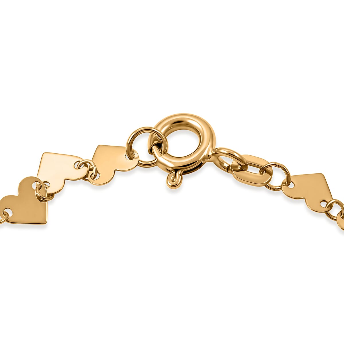 Italian Heart Bracelet in 10K Yellow Gold (7.50 In) 1.15 Grams image number 3