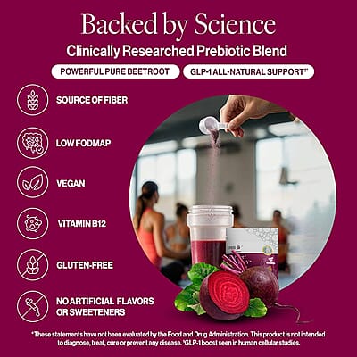 resG Prebeet Energy Prebiotic Dietary Supplement (30 Servings) Made in US