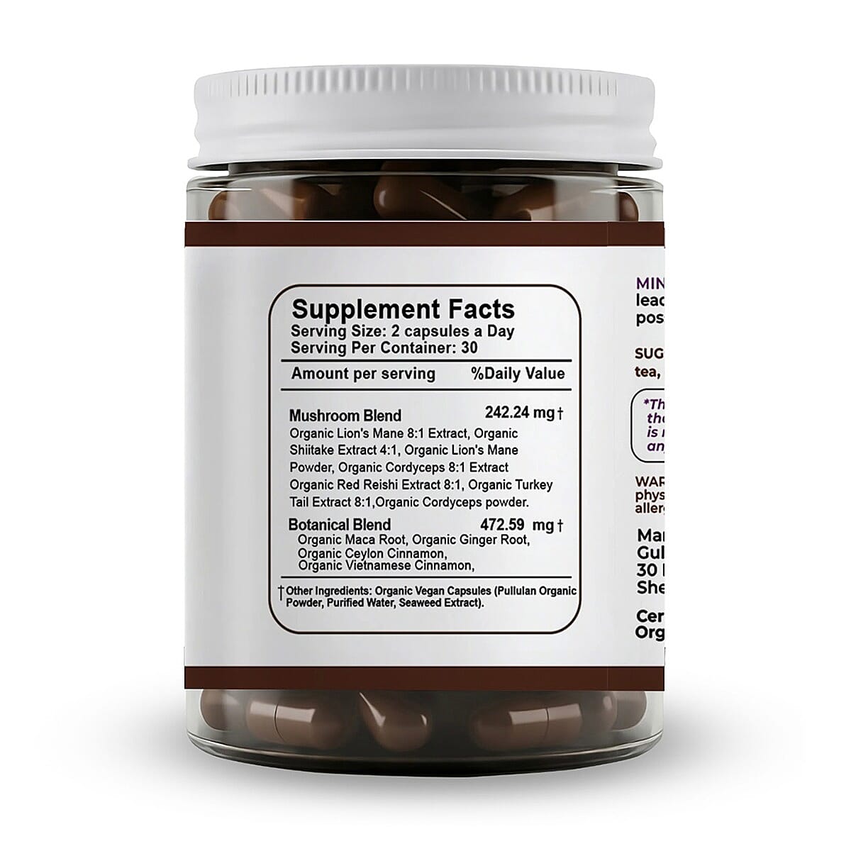 Mind Master Mushoom Capsules - Brain Health Supplement (Ships in 5-7 Days) image number 2