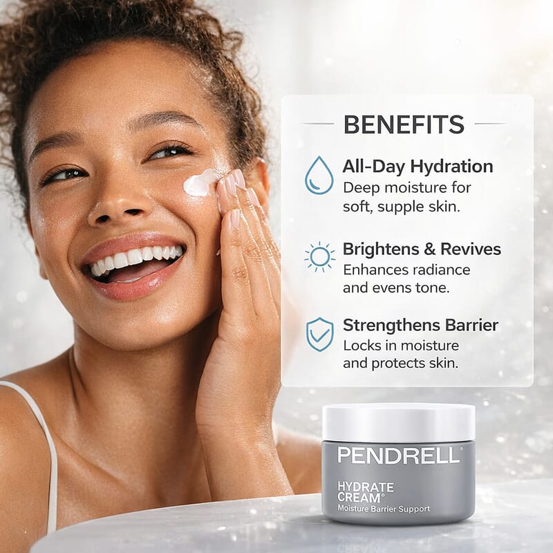 Pendrell Moisture Barrier Support Hydrate Cream (1.7oz) Made in US