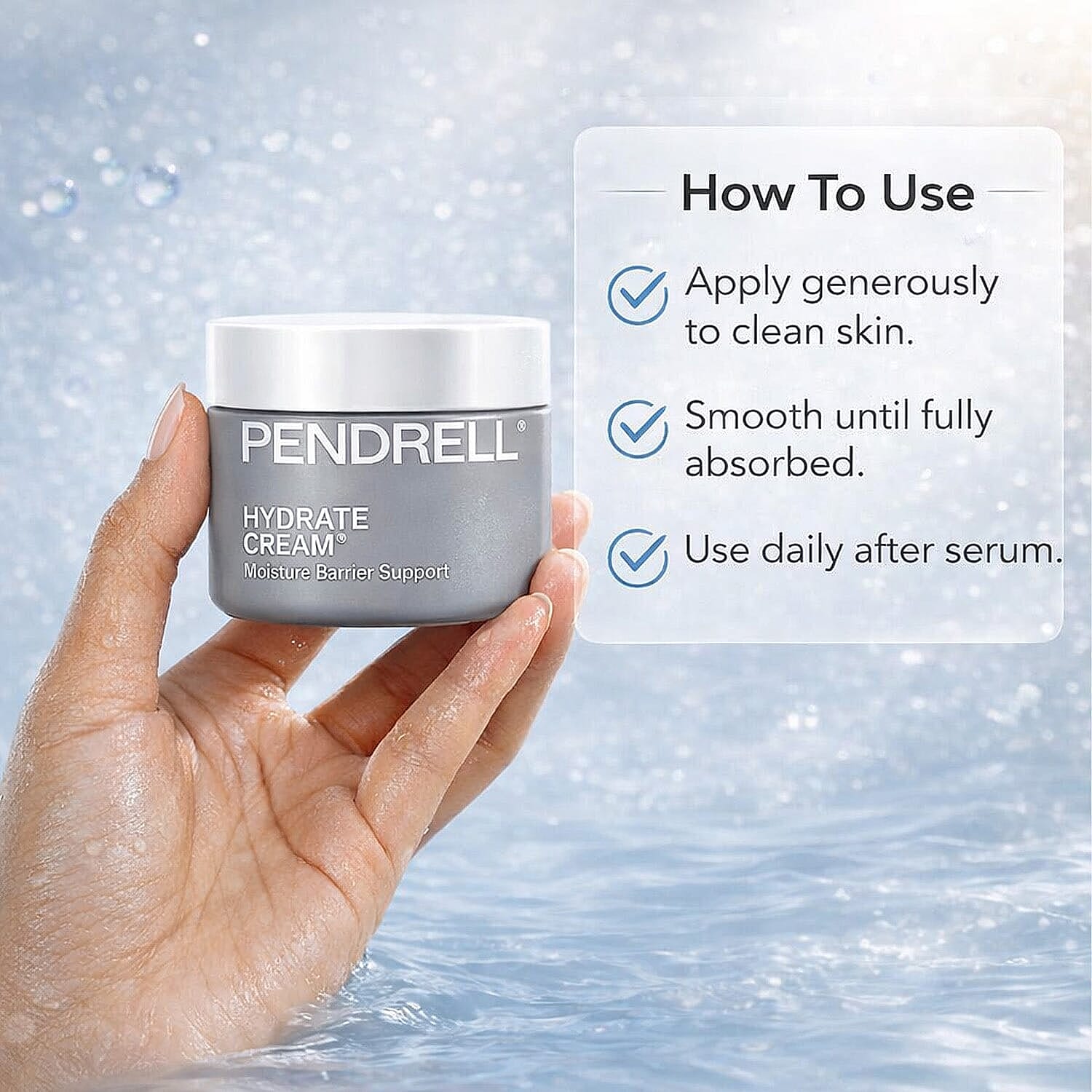 Pendrell Moisture Barrier Support Hydrate Cream (1.7oz) Made in US