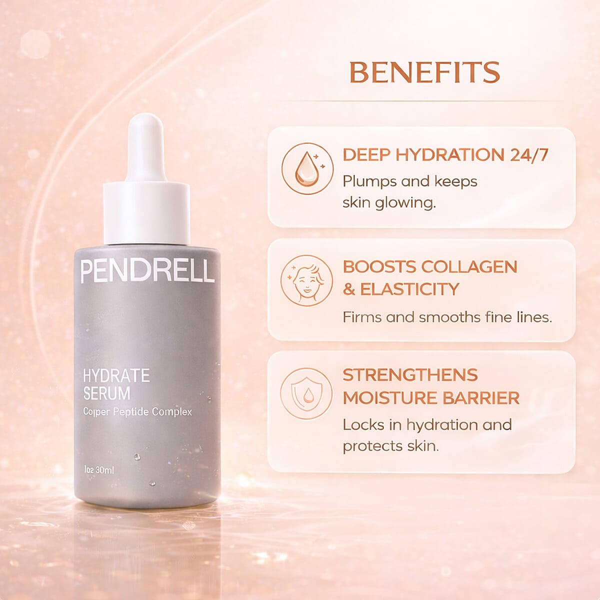 Pendrell Copper Peptide Complex Hydrate Serum (1oz) Made in US image number 3