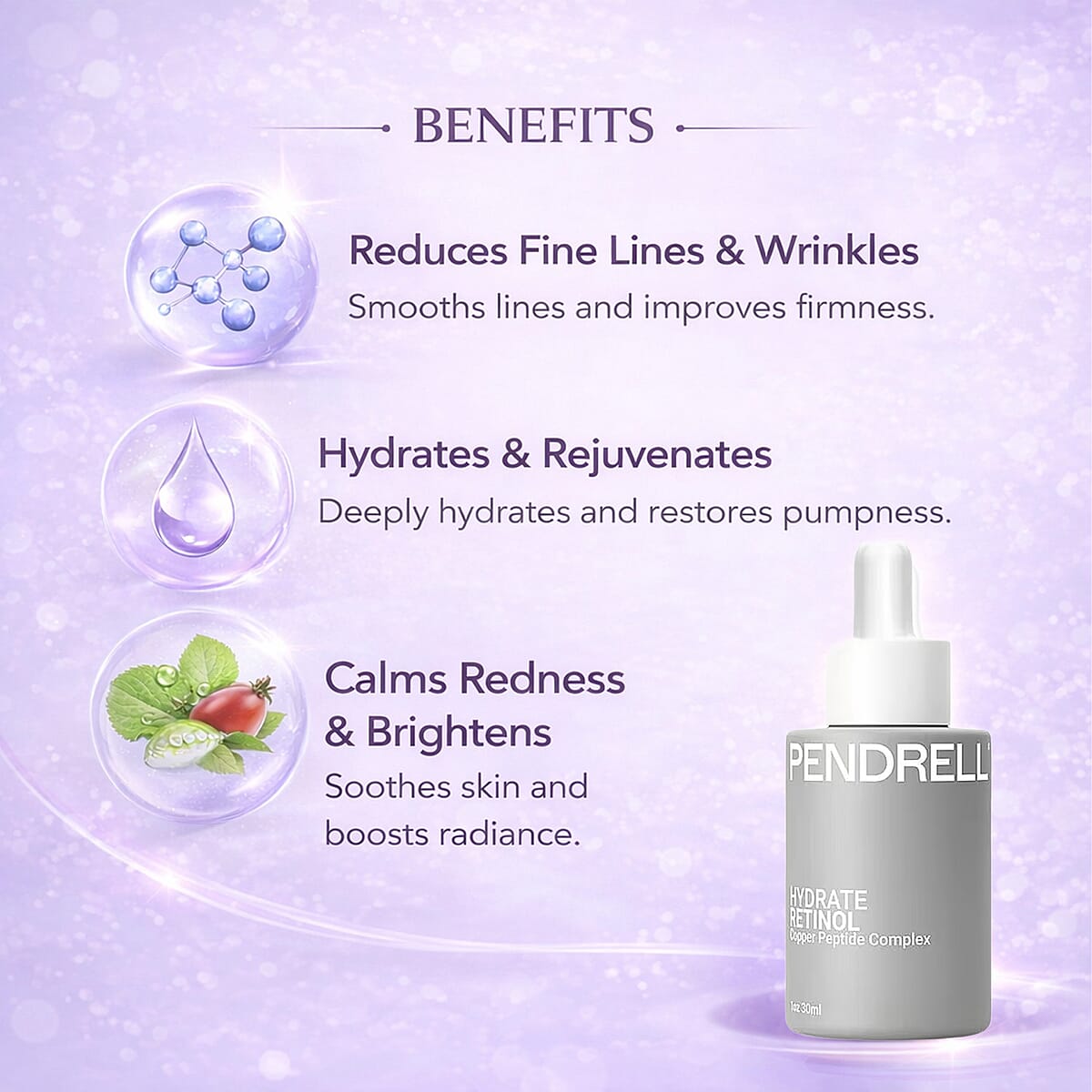 Pendrell Copper Peptide Complex Hydrate Retinol (1oz) Made in US image number 2