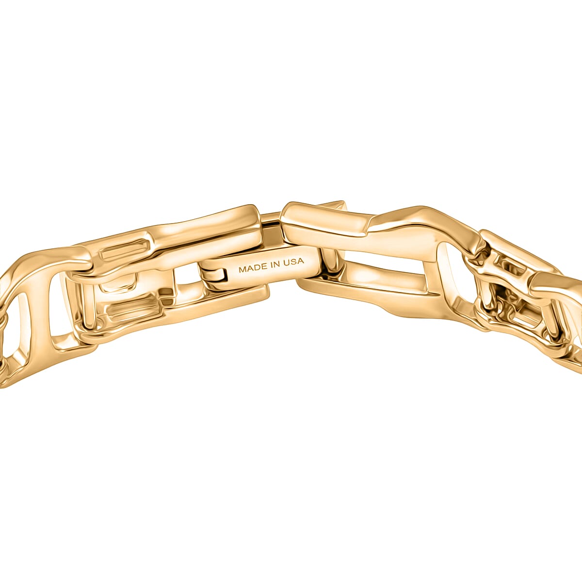 D'Joy Link Chain Bracelet in 18K Vermeil YG and Rhodium Over Sterling Silver (6.50 In) 15.45 Grams image number 3
