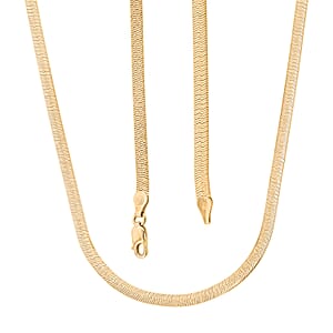 Herringbone Chain Necklace in 18K Yellow Gold 3.6 Grams (16 Inches)
