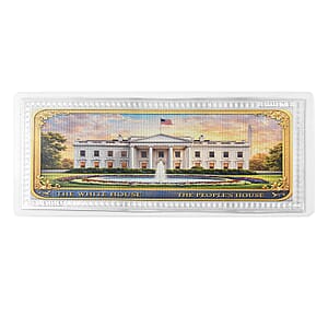 999.9 Fine Silver Heart of the Nation - The White House Printed Embossed Sheet (2 g)