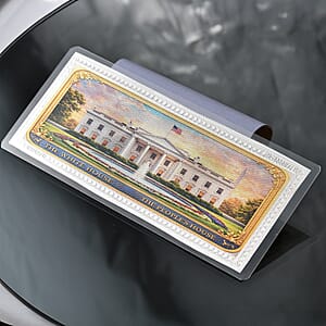 999.9 Fine Silver Heart of the Nation - The White House Printed Embossed Sheet (2 g)