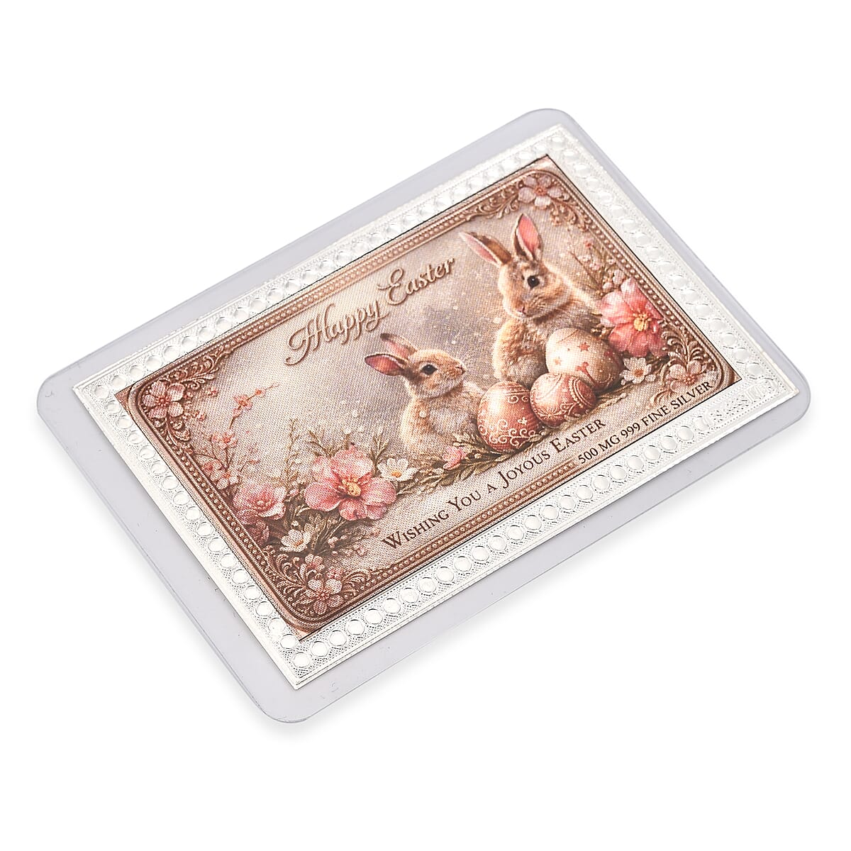 999 Fine Silver Wishing You A Joyous Easter Embossed Sheet 500 mg image number 2